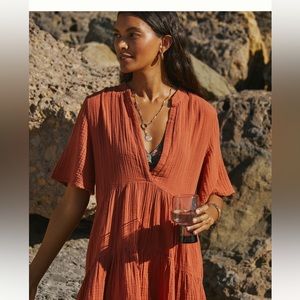 Anthropologie The Kallie Flowy Tunic Dress mini edition XS